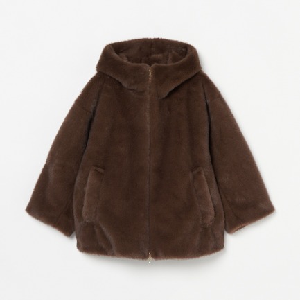 MINK ECO FUR HOODIE BLOUSON
