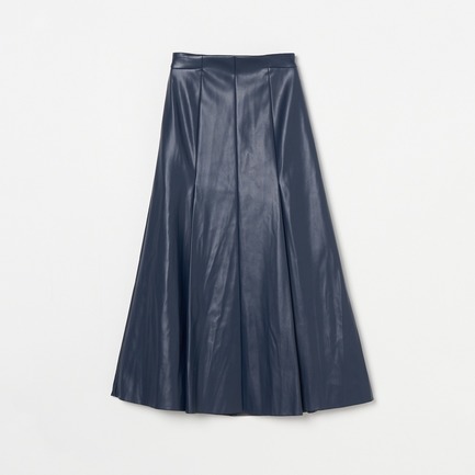 ECO LEATHER FLARE SKIRT