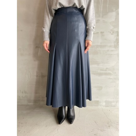 ECO LEATHER FLARE SKIRT 詳細画像 ブルー 7