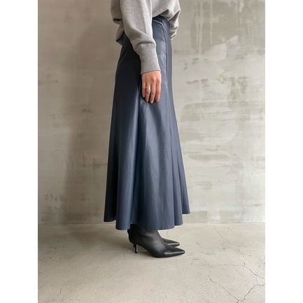 ECO LEATHER FLARE SKIRT 詳細画像 ブルー 8
