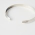 silver smooth beveled bracele 詳細画像