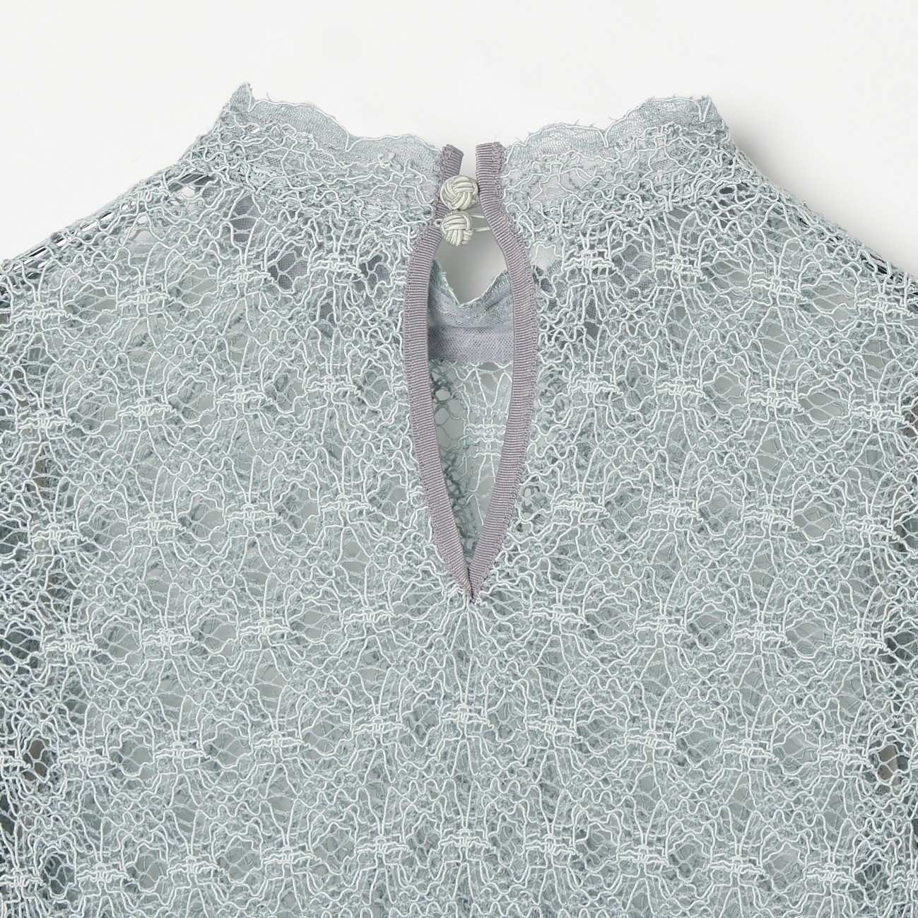 SCALLOP LACE BLOUSE 詳細画像 ライトグレー 3