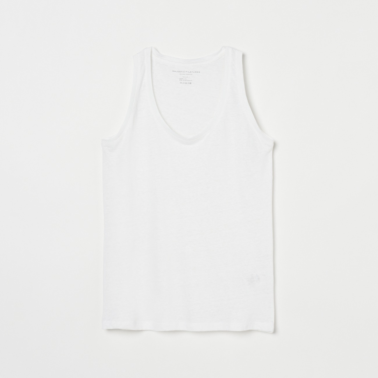 LINEN ELASTHANNE TANK TOP 詳細画像 ホワイト 1