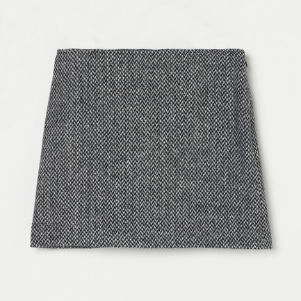 MONOTONE TWEED SKIRT