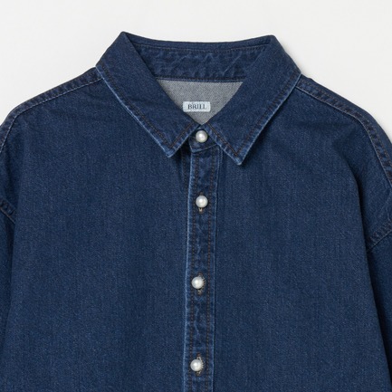 DENIM PEARL BUTTONS SHIRT 詳細画像 ダークブルー 2