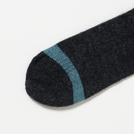 MOHAIR LINE SOCKS 詳細画像 チャコールグレー 2