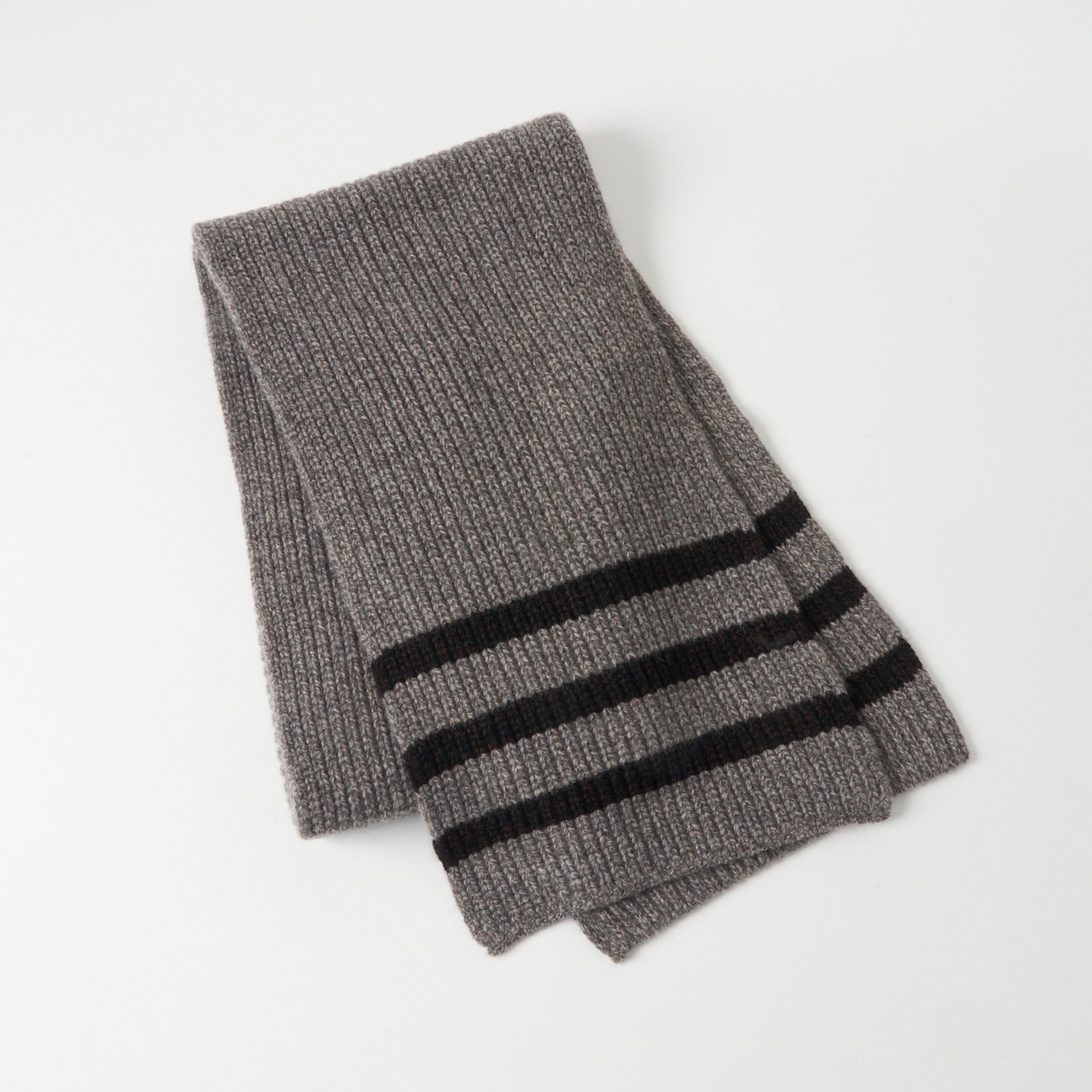 WOOL COTTON RIB STOLE 詳細画像 ミディアムグレー 5