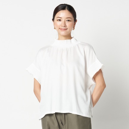 SHIRRING BLOUSE 詳細画像 ホワイト 1