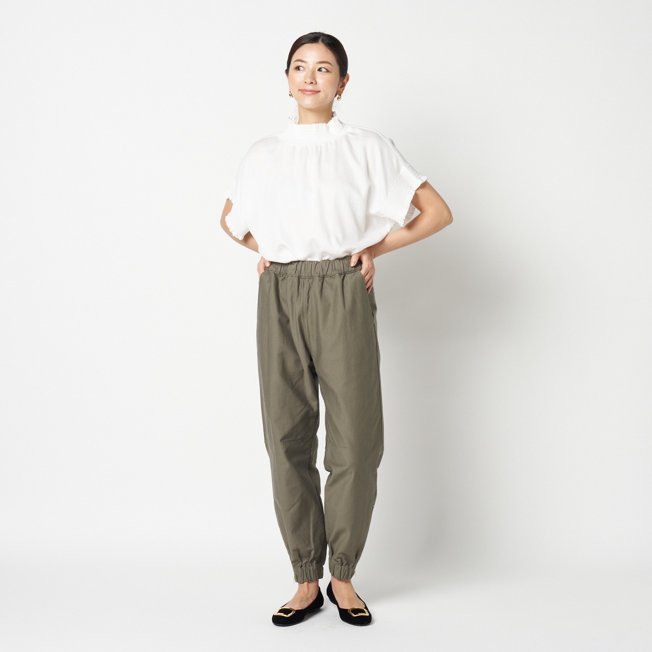 SHIRRING BLOUSE 詳細画像 ホワイト 5