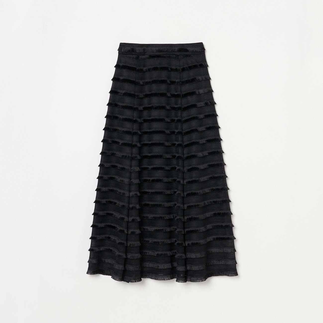 FRINGE FLARE SKIRT 詳細画像 ブラック 1