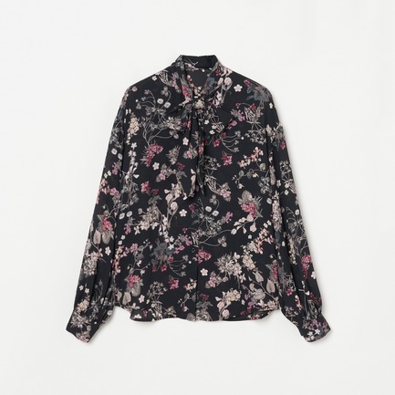 PRINTED BOWTIE BLOUSE