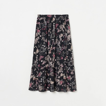 PRINTED GATHERED SKIRT