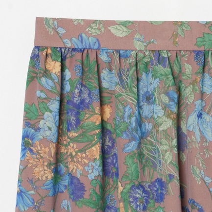 PRINTED GATHERED SKIRT 詳細画像 ベージュ 3