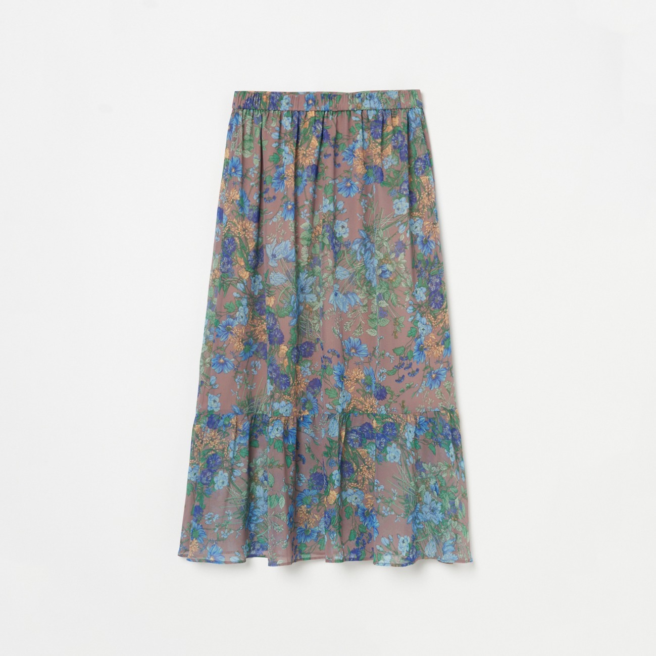 PRINTED GATHERED SKIRT 詳細画像 ベージュ 1