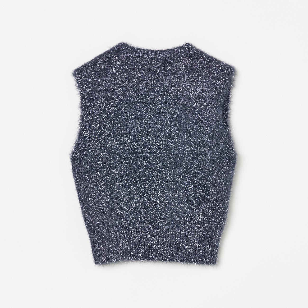 FEATHER YARN GLITTER KNIT VEST 詳細画像 ネイビー 1