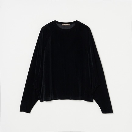 VELOUR RAGLAN SLEEVE PULLOVER