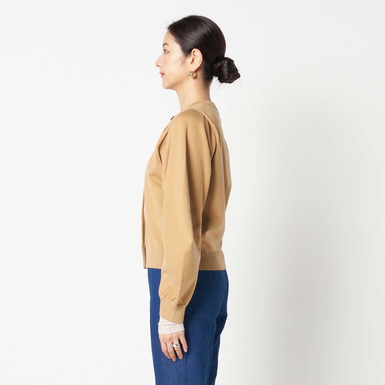 BANANA SLEEVE KNIT CARDIGAN 詳細画像 キャメル 7