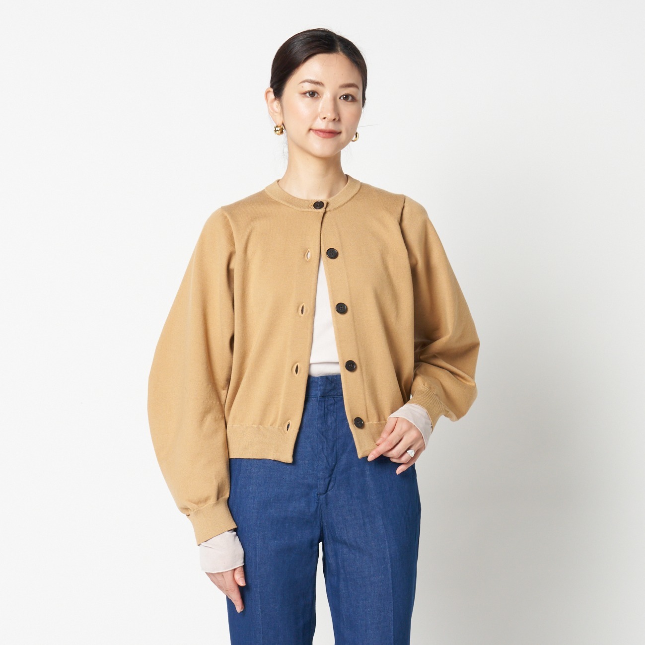 BANANA SLEEVE KNIT CARDIGAN 詳細画像 キャメル 9