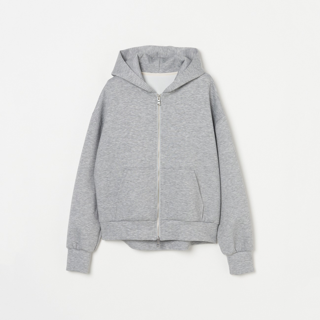 DOUBLE KNIT ZIP HOODY 詳細画像 ミディアムグレー 1