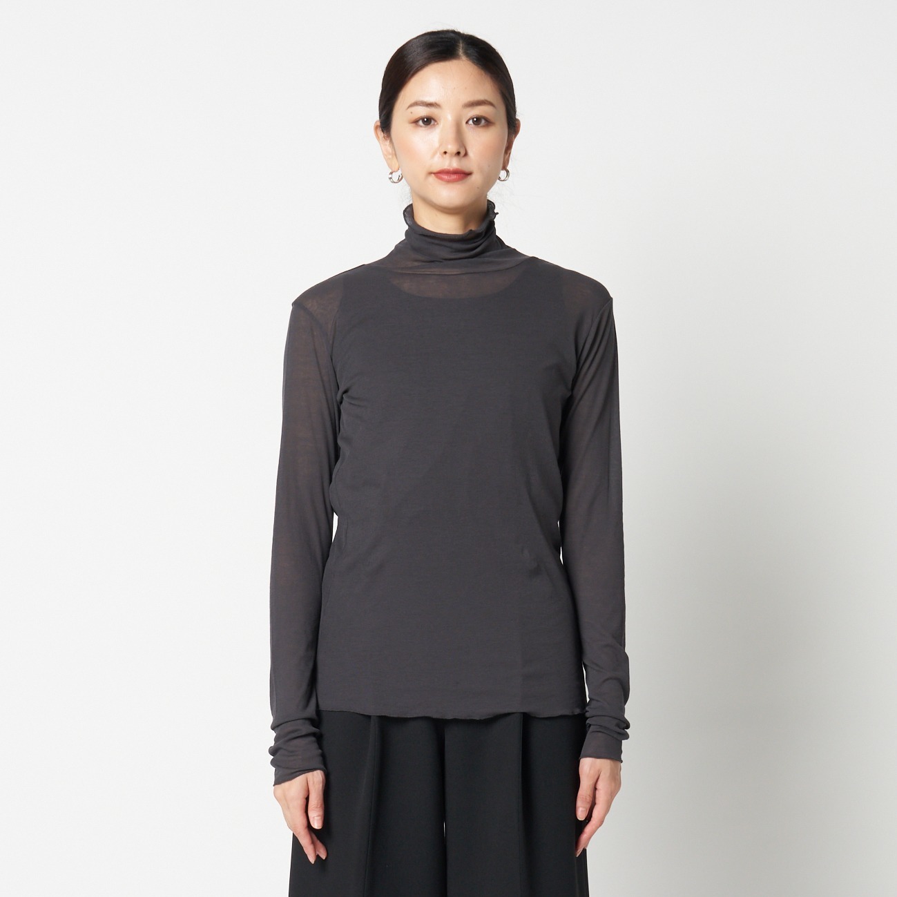 SHEER TURTLENECK 詳細画像 チャコールグレー 1