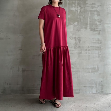 COTTON JERSEY DRESS 詳細画像 レッド 1