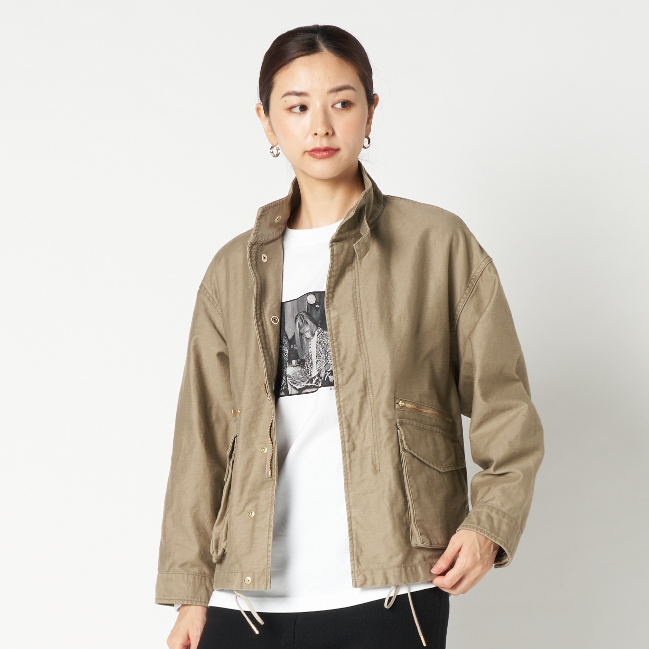 MILITARY SHORT BLOUSON 詳細画像 カーキベージュ 11