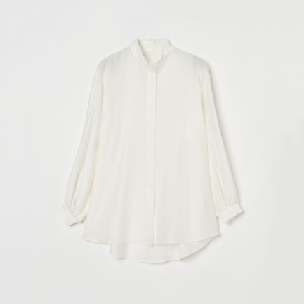 FRILL STAND COLLAR BLOUSE