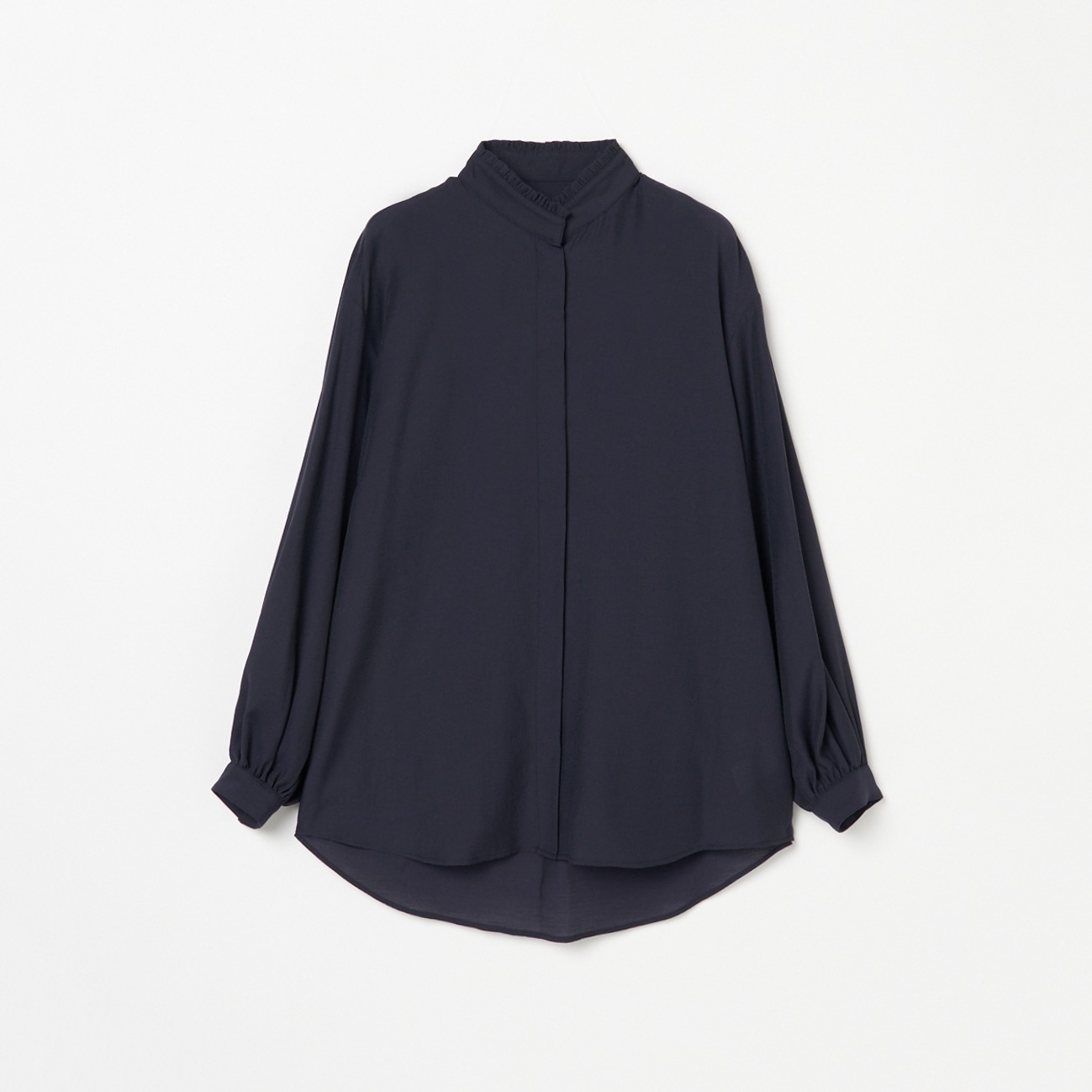 FRILL STAND COLLAR BLOUSE 詳細画像 ネイビー 1