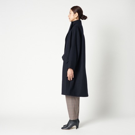 WOOL MELTON STAND COLLAR COAT 詳細画像 ネイビー 10