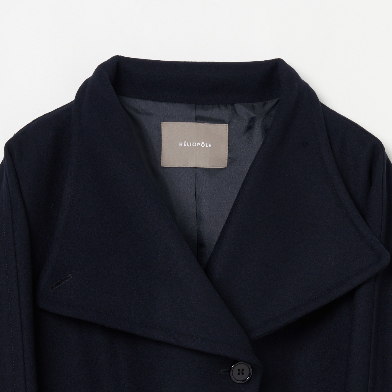 WOOL MELTON STAND COLLAR COAT 詳細画像 ネイビー 2