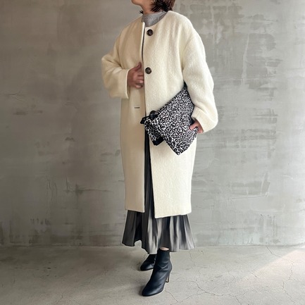 SHEEP MOHAIR COCOON COAT 詳細画像 オフホワイト 7