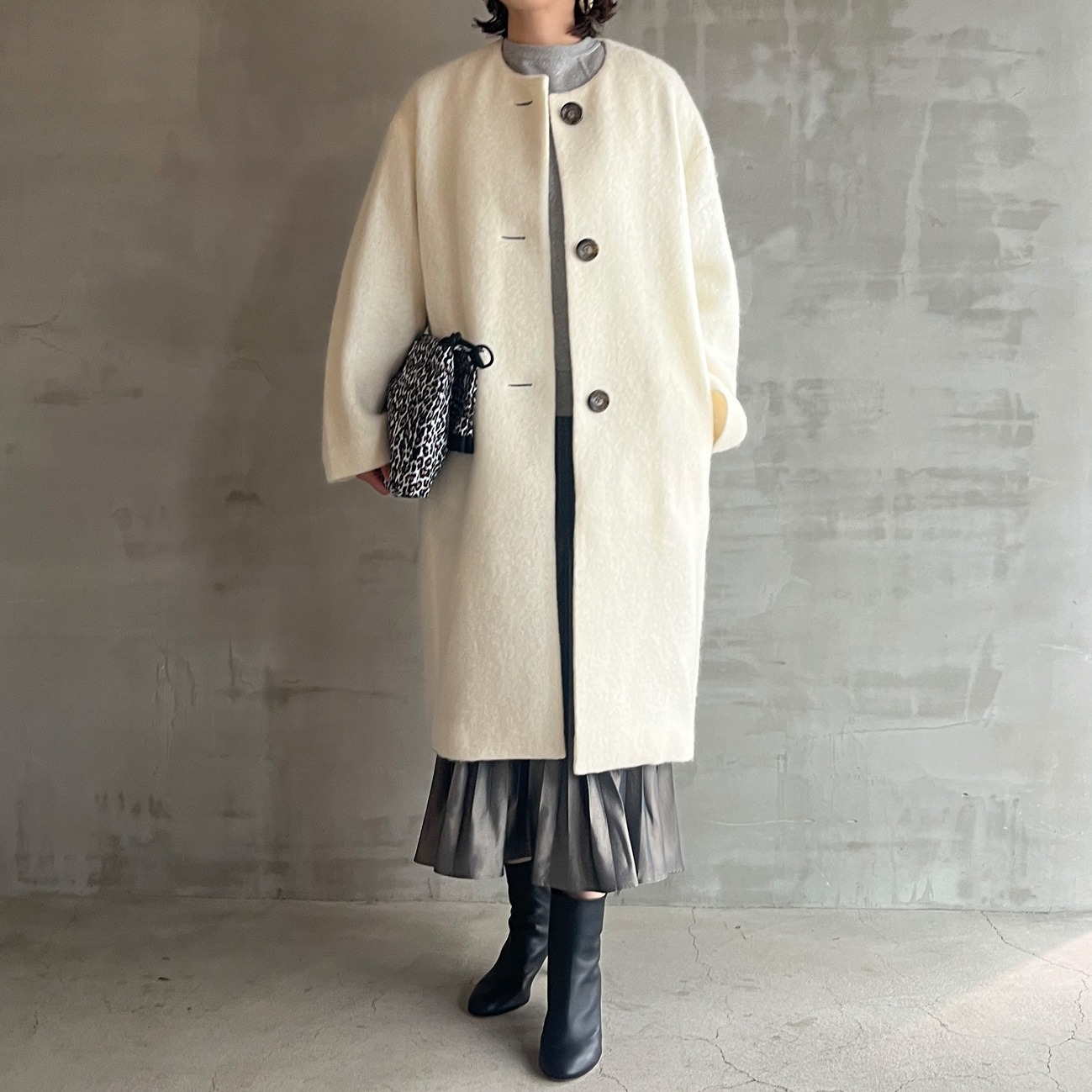 SHEEP MOHAIR COCOON COAT 詳細画像 オフホワイト 6