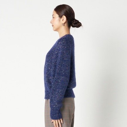 MOHAIR SPANGLE KNIT 詳細画像 ネイビー 2