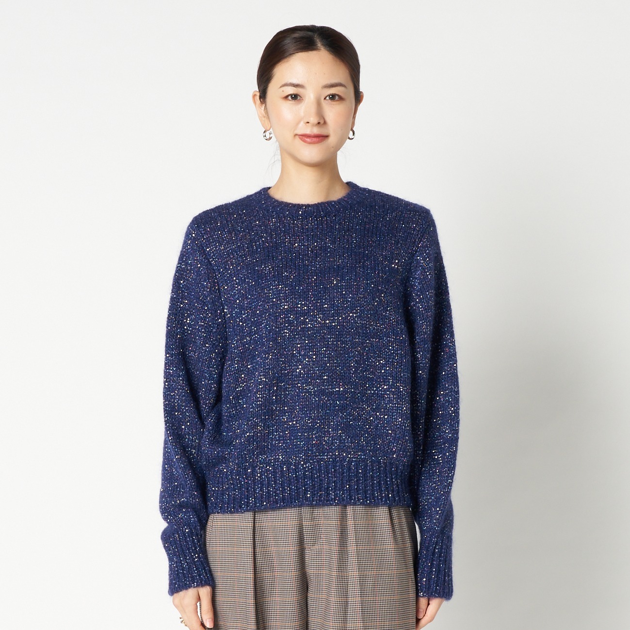 MOHAIR SPANGLE KNIT 詳細画像 ネイビー 1