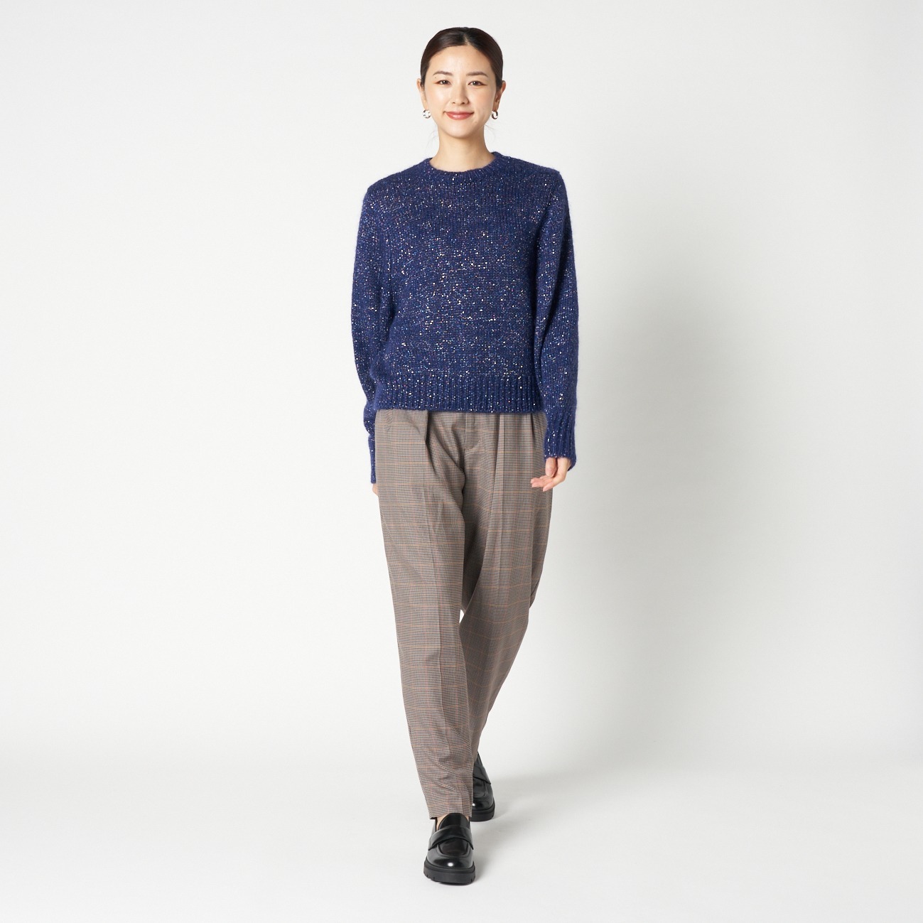 MOHAIR SPANGLE KNIT 詳細画像 ネイビー 6