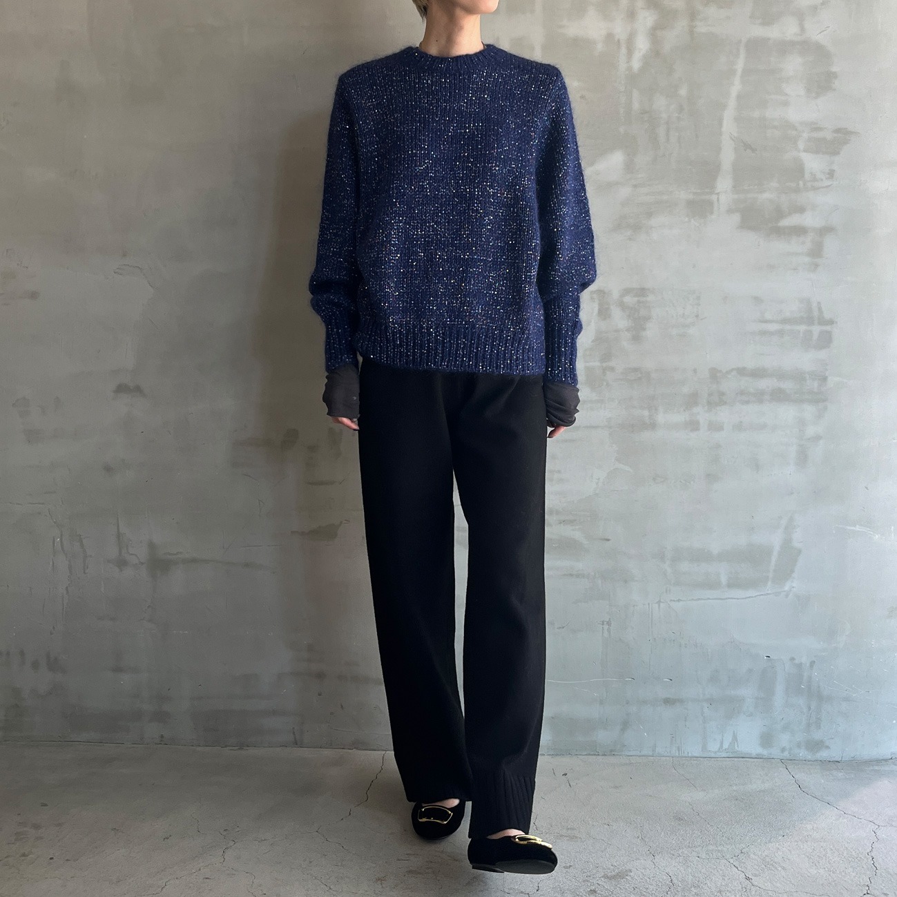 MOHAIR SPANGLE KNIT 詳細画像 ネイビー 7