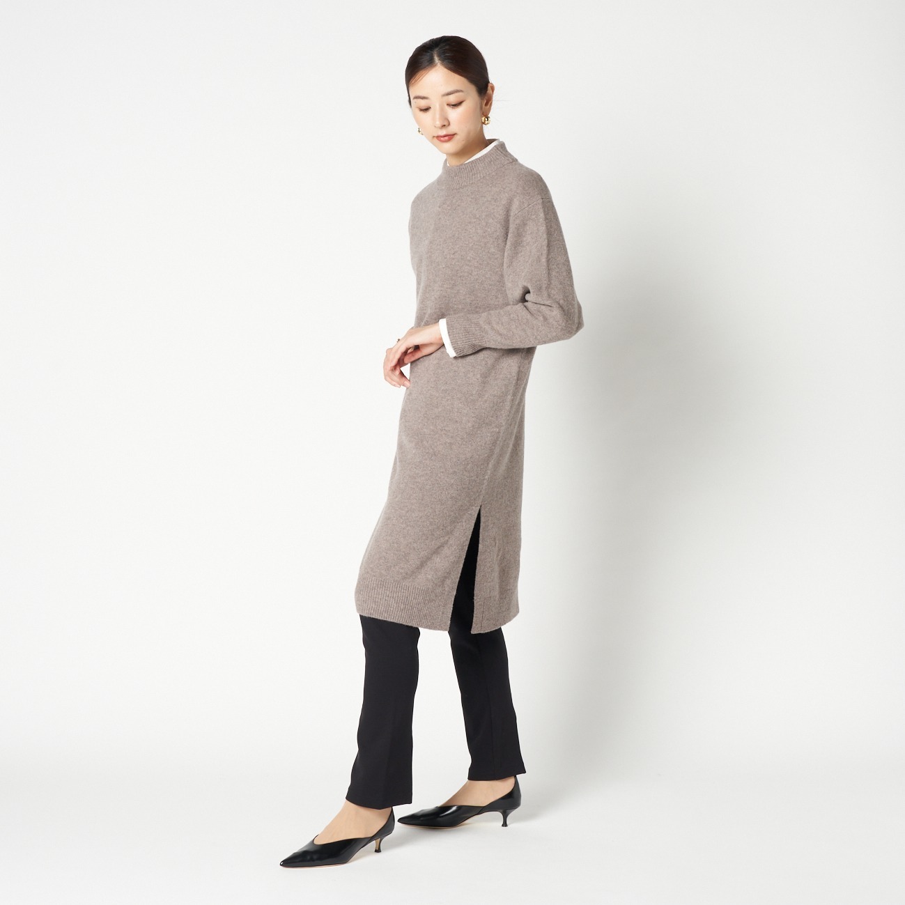 OPEN SLEEVE KNIT TUNIC 詳細画像 ダークブラウン 8