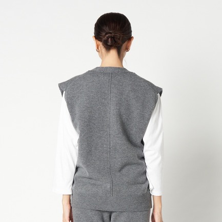 V NECK KNIT VEST 詳細画像 ミディアムグレー 8