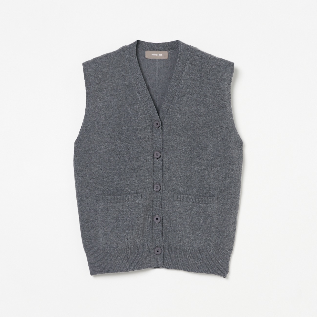 V NECK KNIT VEST 詳細画像 ミディアムグレー 1