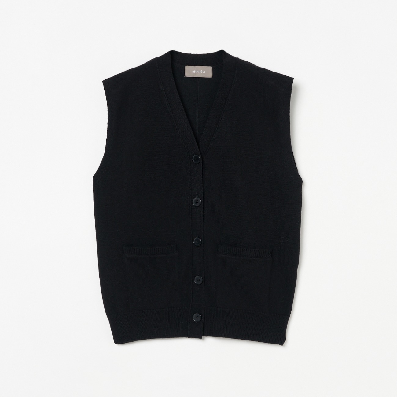 V NECK KNIT VEST 詳細画像 ブラック 1