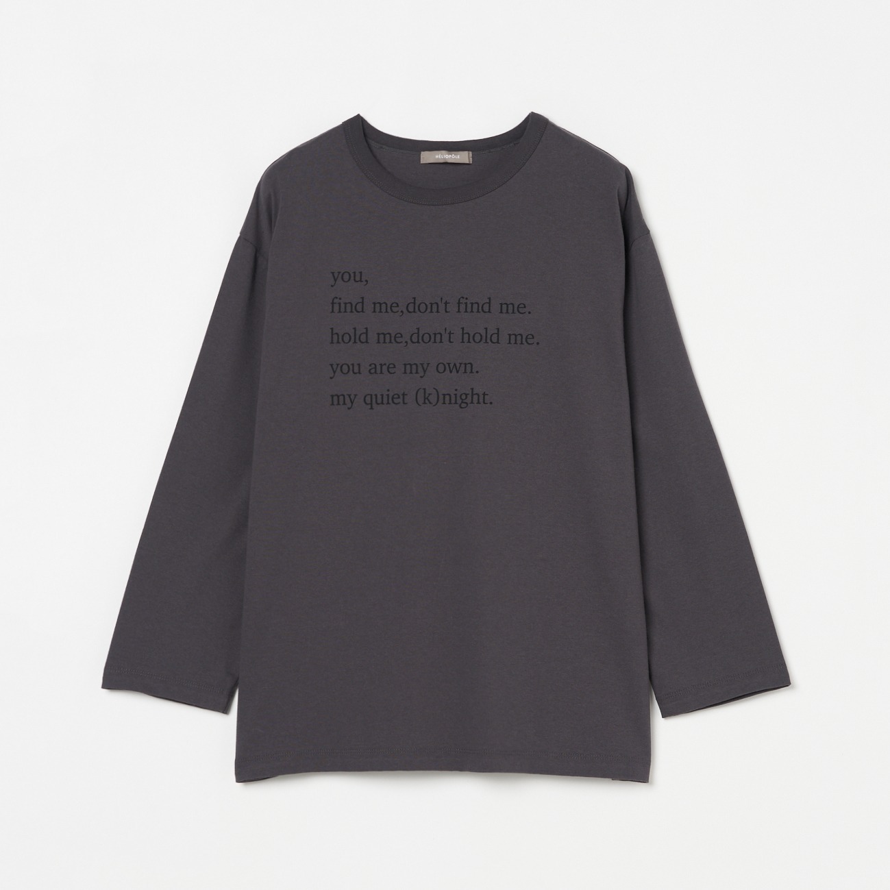 LONG SLEEVE TEE 詳細画像 チャコールグレー 1