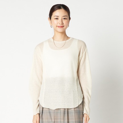 WOOL LACY JACQURD PULLOVER 詳細画像 アイボリー 6