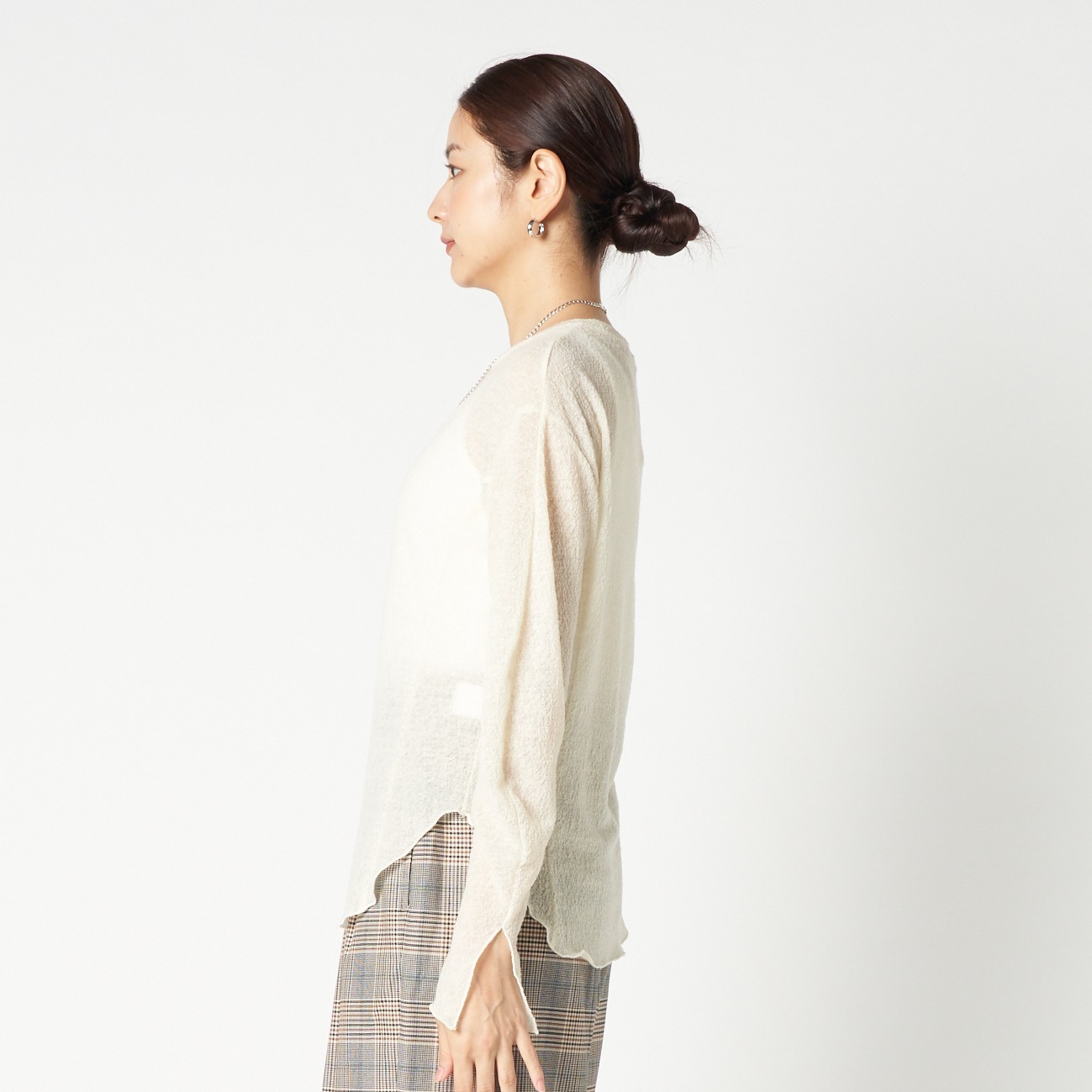 WOOL LACY JACQURD PULLOVER 詳細画像 アイボリー 7