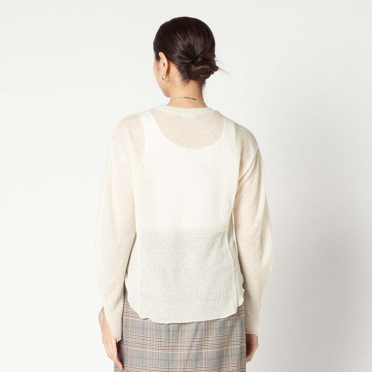 WOOL LACY JACQURD PULLOVER 詳細画像 アイボリー 8