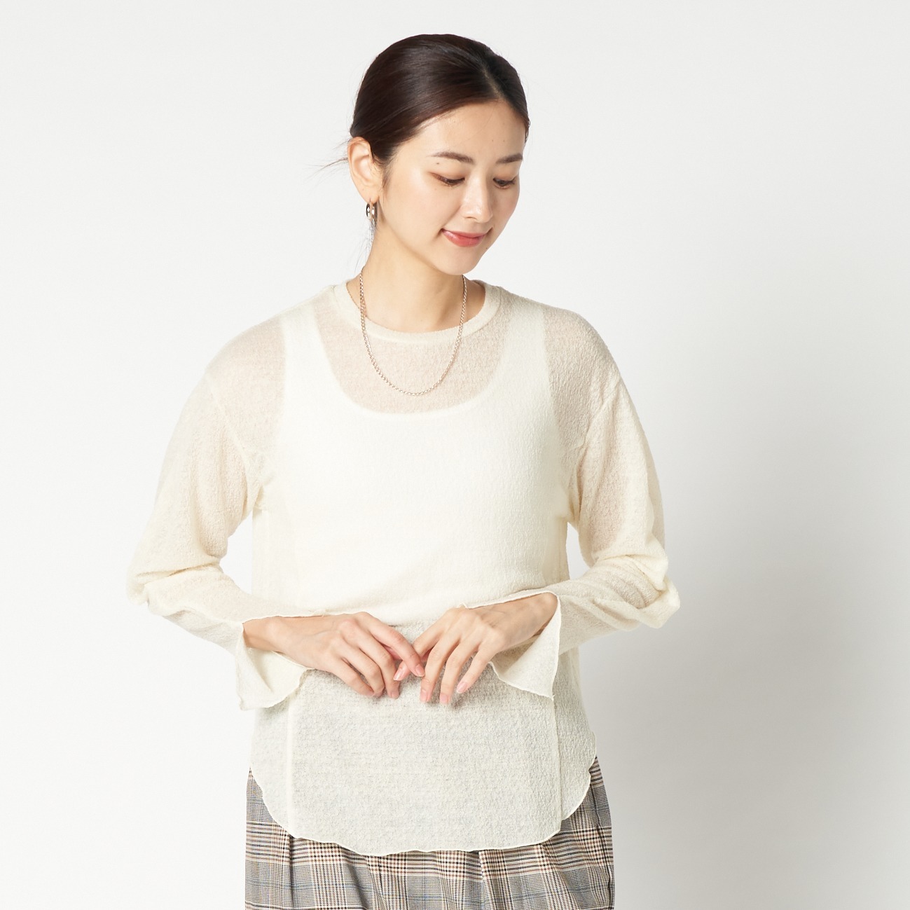 WOOL LACY JACQURD PULLOVER 詳細画像 アイボリー 9