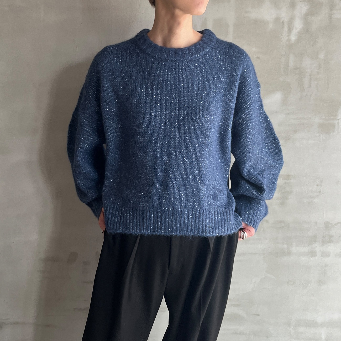 SPARKLE CREWNECK PULLOVER 詳細画像 ブルー 5