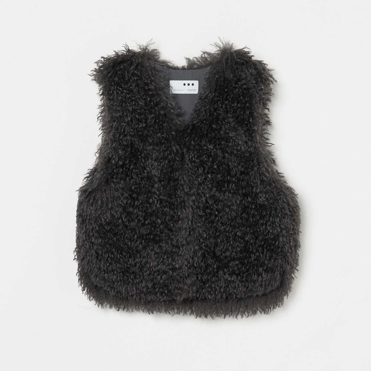 WAVY FUR SHORT GILET 詳細画像 チャコールグレー 1