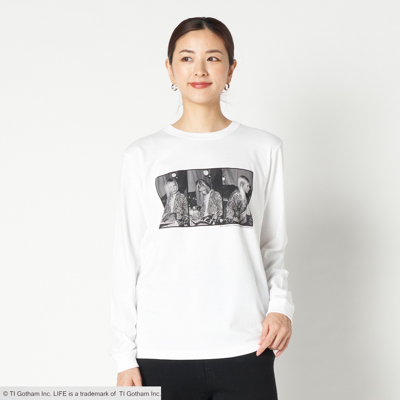 LIFE KATE MOSS LONG SLEEVE TEE 詳細画像 ホワイト 10