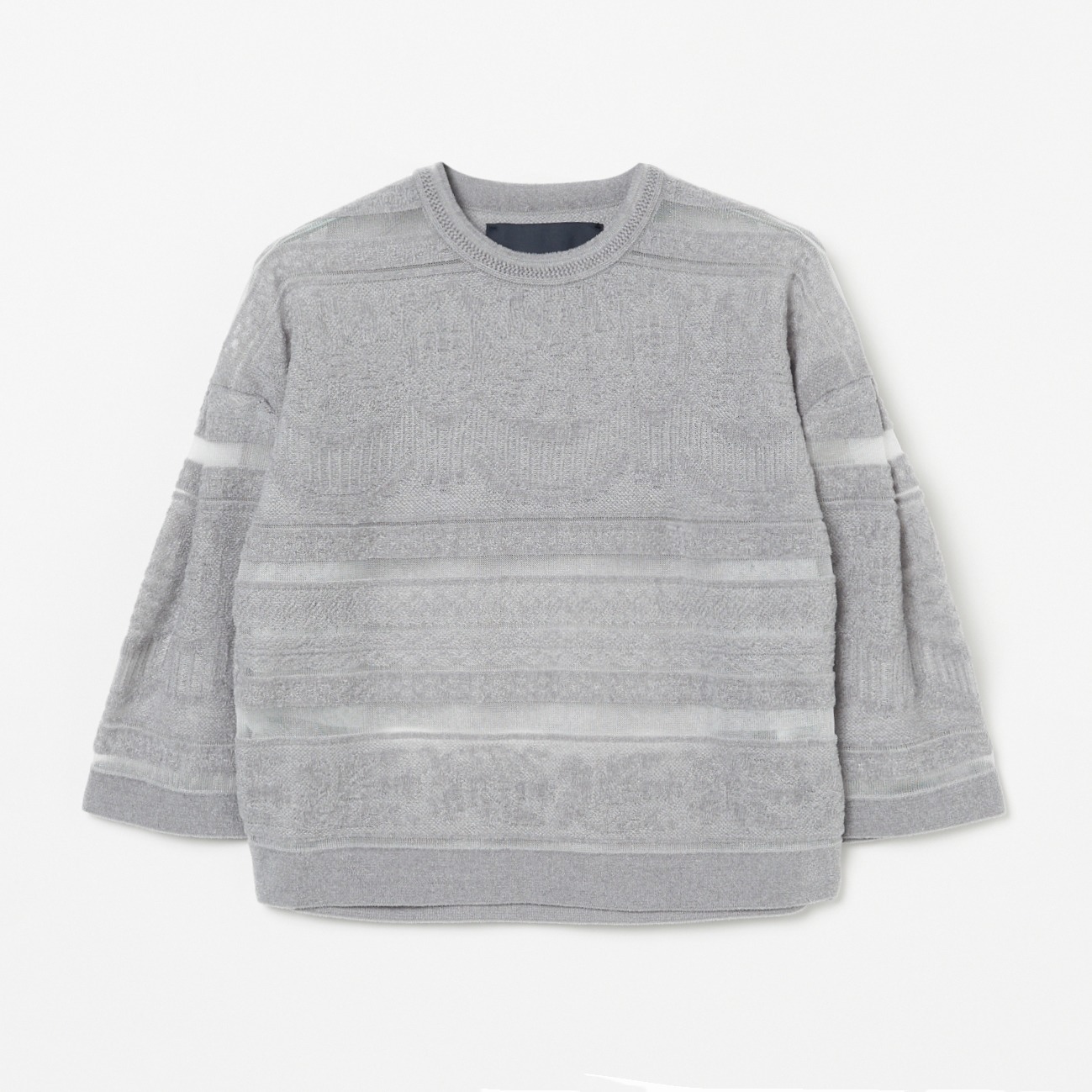 LACE CREWNECK PULL OVER 詳細画像 ライトグレー 1