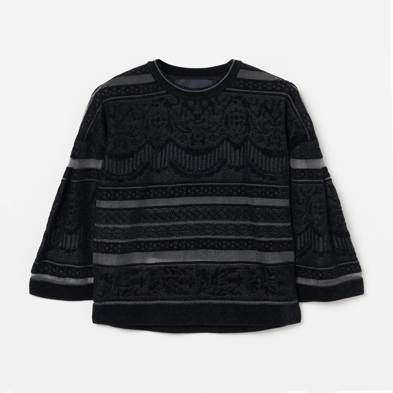 LACE CREWNECK PULL OVER 詳細画像 ブラック 1